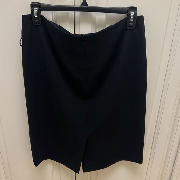 NWOT Carlisle 2 PIECE Black Metal Suit Skirt Set Sz M Formal Business Attire - Picture 6 of 9